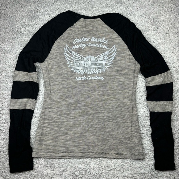 Harley Davidson Shirt Womens Extra Small Long Sleeve Crewneck Motorcycle Riding - Picture 5 of 5